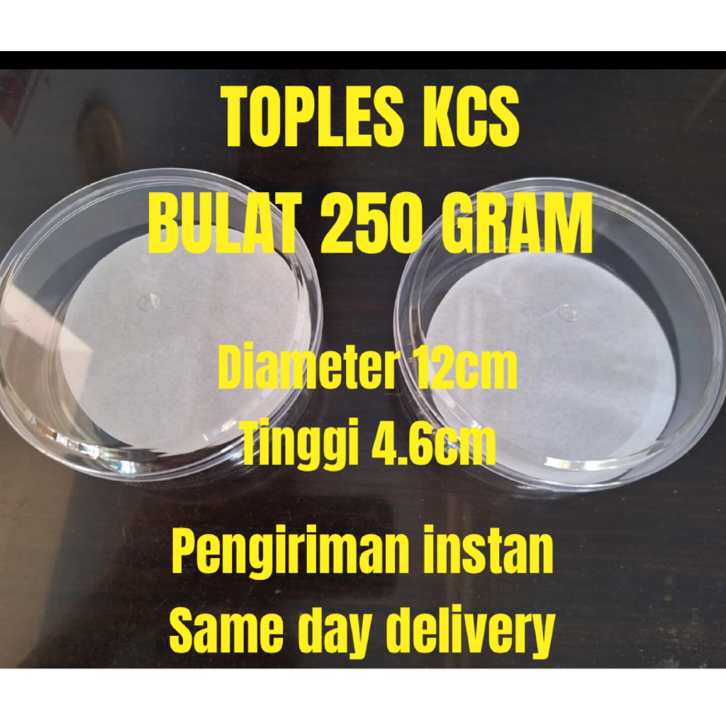Toples Bulat 250gr / Toples Nastar / Toples Kue Kering Bulat / Toples Lebaran