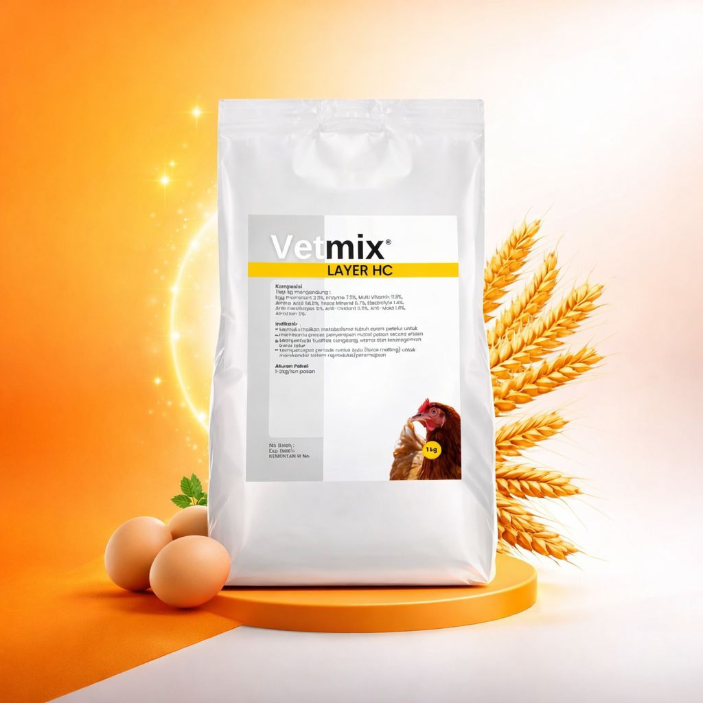 Egg Promotant Vetmix Layer HC Shellmix HD Premix Stimulant Ayam & Bebek Petelur 1kg