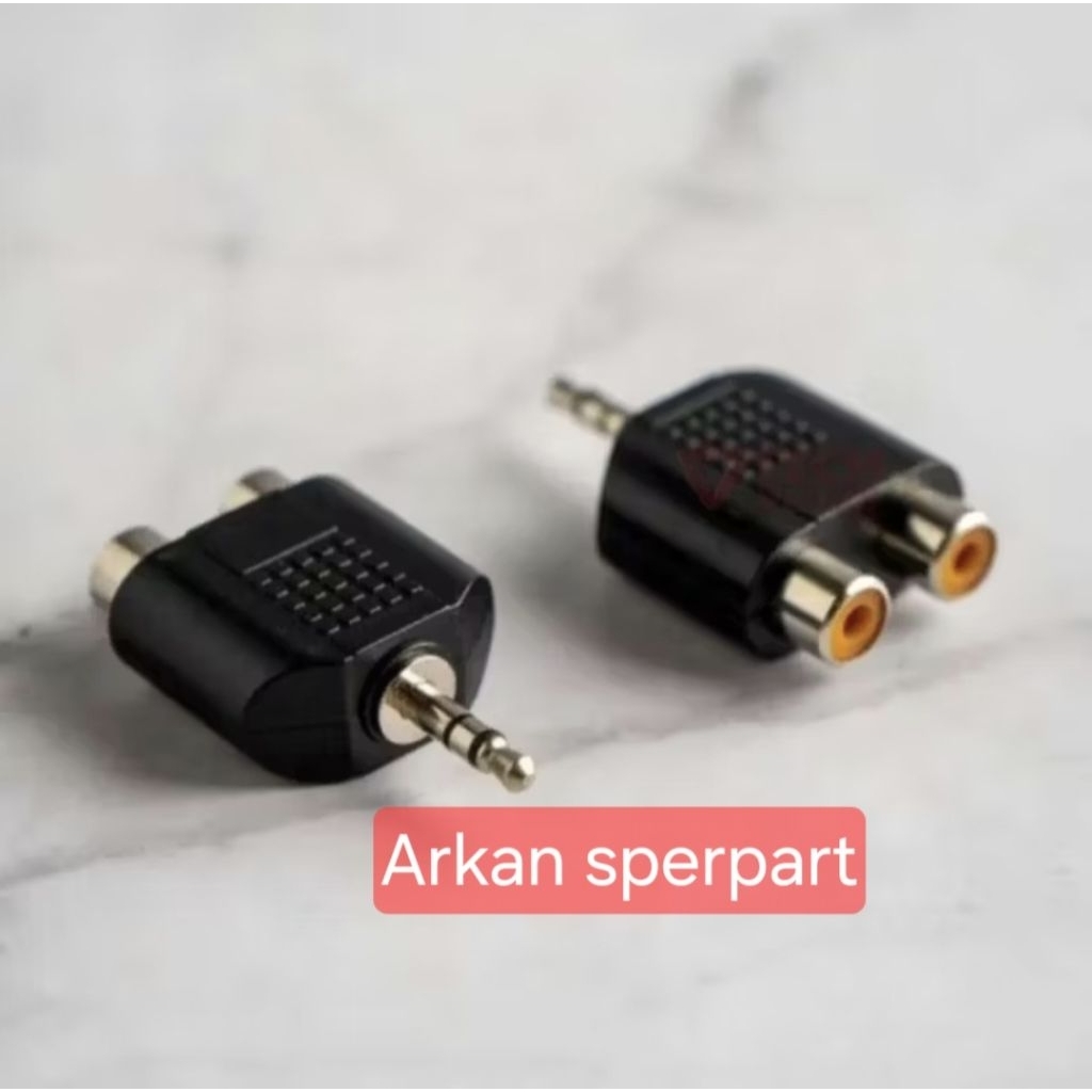 Jack stereo 3.5mm to rca/JEK T RCA TO MINI STEREO / CONVERTER JACK RCA TO 2 COVER RCA