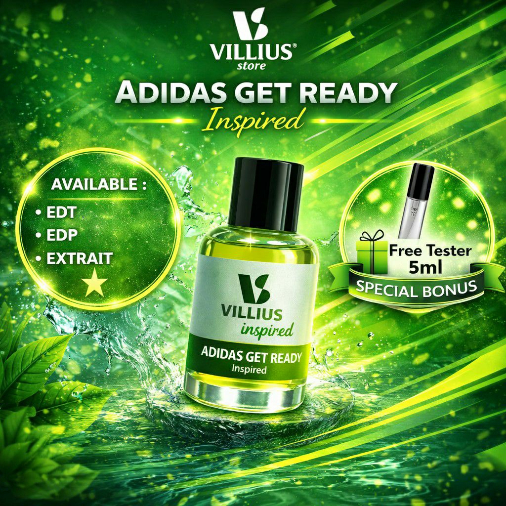 Parfum Pria Tahan Lama ADIDAS GET READY - Eau De Parfum - Minyak Wangi - Parfume Farfum Perfume