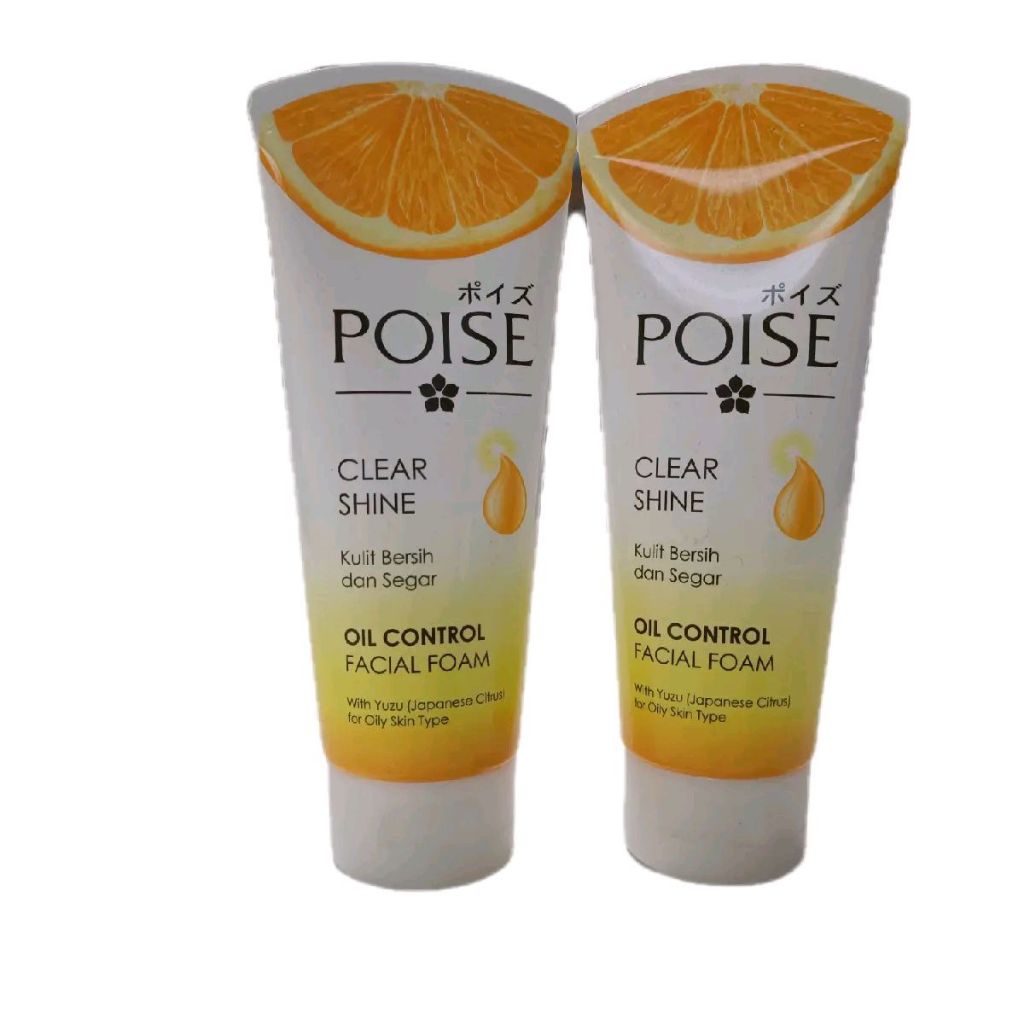 [PAKET 2 PCS] POISE CLEAR SHINE Oil Control Facial Foam 100gr