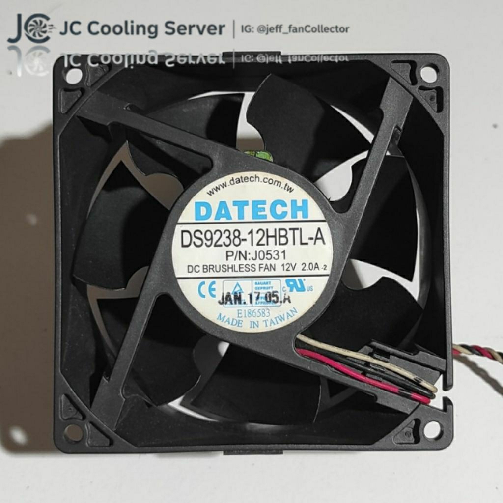 Fan Kipas Super High Speed 5700rpm JMC/DATECH 12V 2.0A 9cm 3,8cm Ball Bearing Made In Taiwan