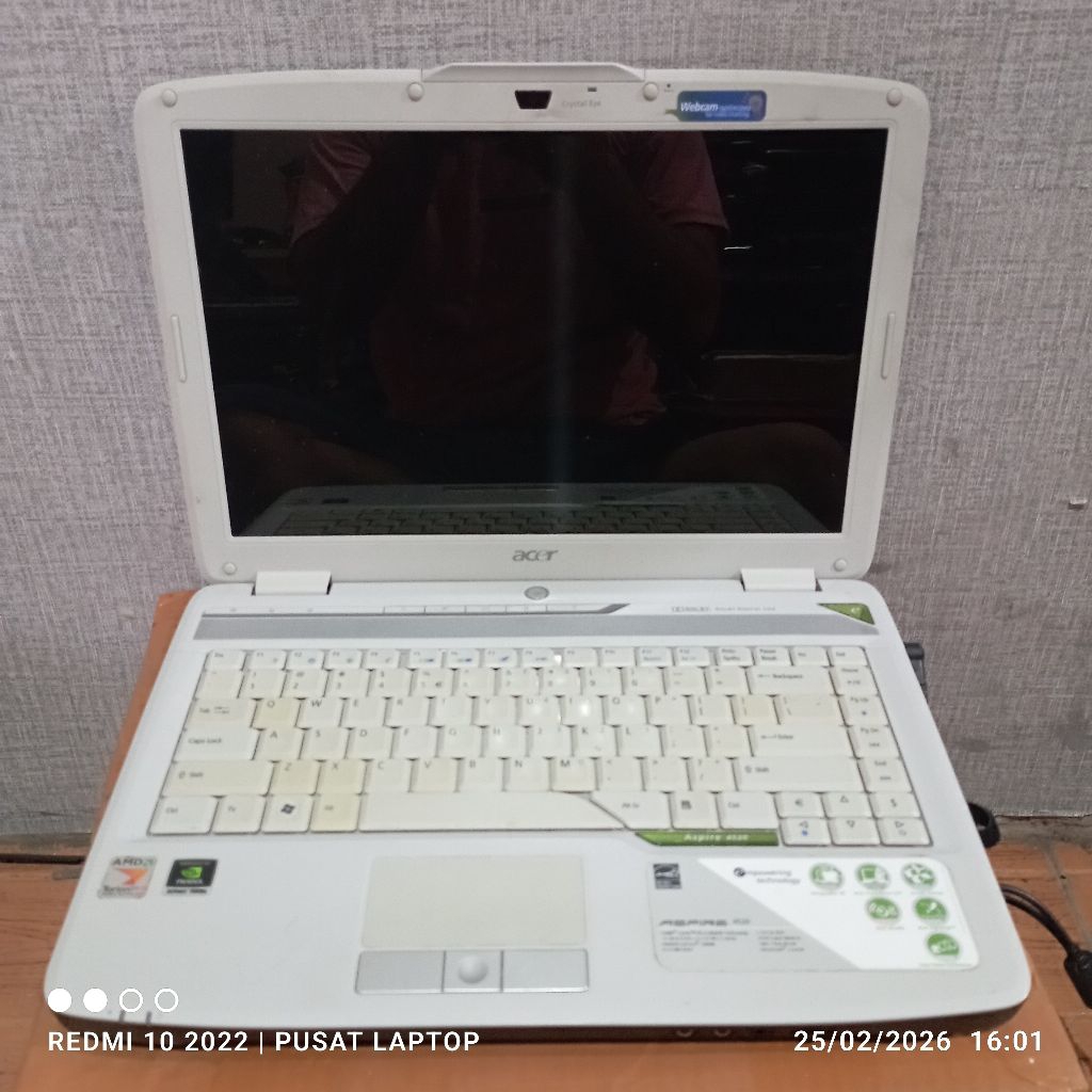 Laptop Acer Aspire 4520 series prosesor AMD Turion NVidia Lcd14in Mulus Mesin nyala mati gambling un