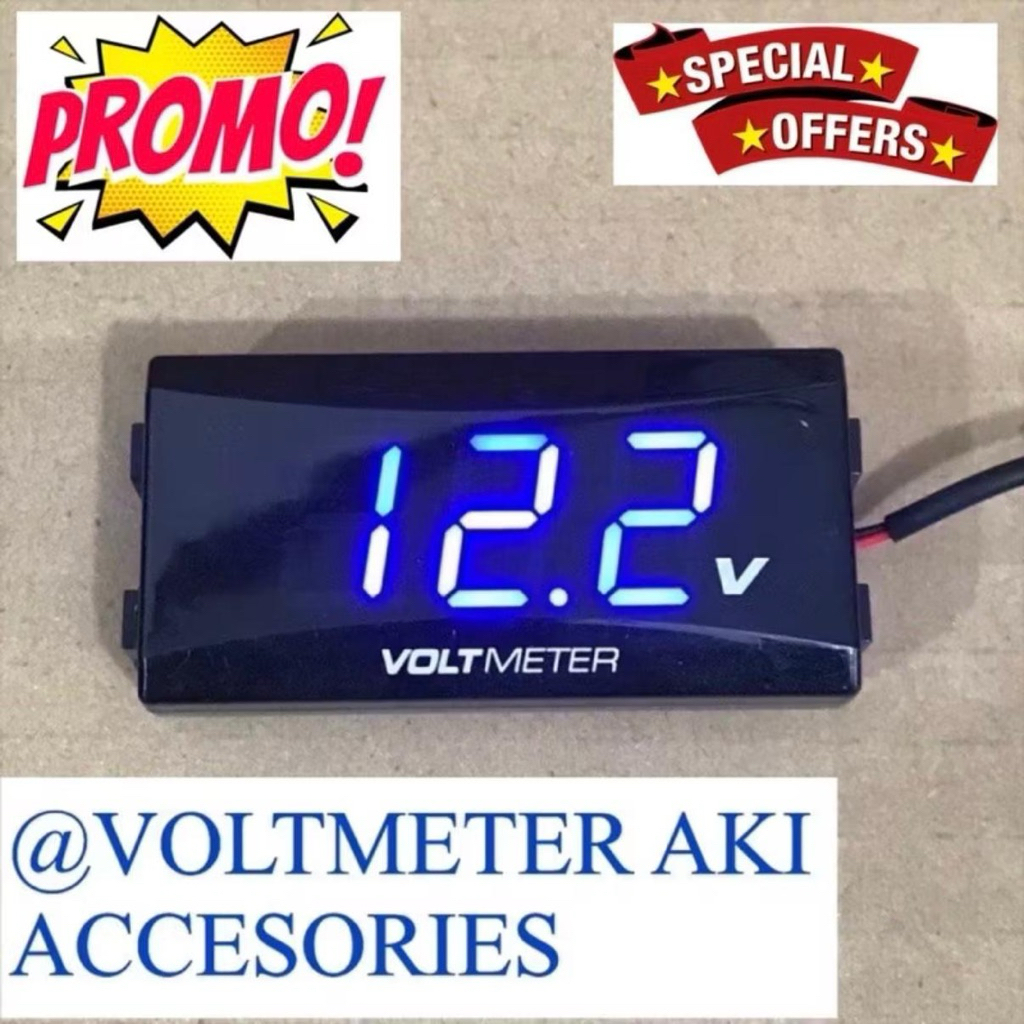 COD Voltmeter Digital - Voltmeter aki pengukur daya aki voltmeter WATERPROOF VOLT VOLTMETER AKI BERK