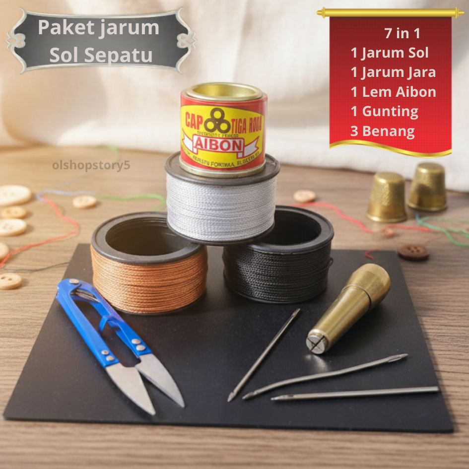 Paket Lengkap Jarum Sol Peralatan Sol Sepatu Dan Sandal D