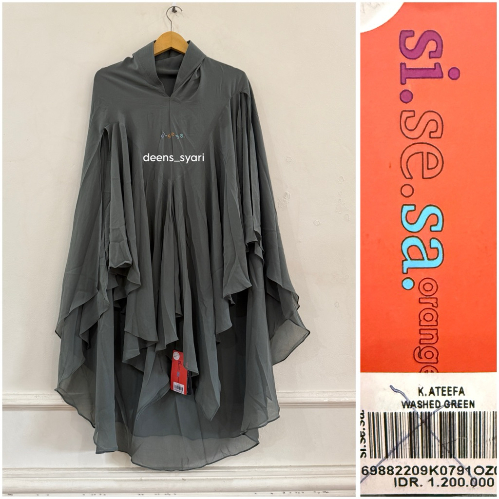 Sale sisesa khimar washed green