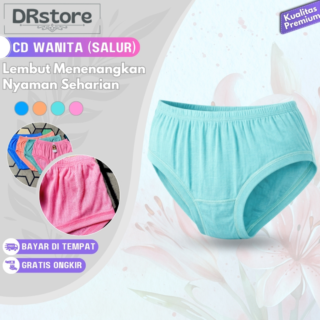 Celana Dalam Wanita Salur Premium Quality - CD Salur Katun Tebal dan Lembut