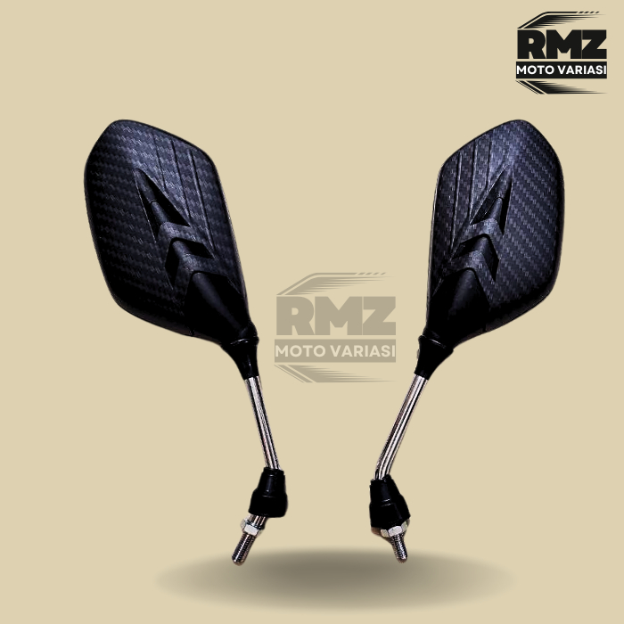 Spion Motor Variasi Model Standar Black Karbon Drat Suzuki