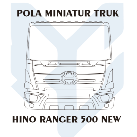 Pola miniatur truk Hino Ranger 500 Baru / Truk Tronton / Miniatur Truk