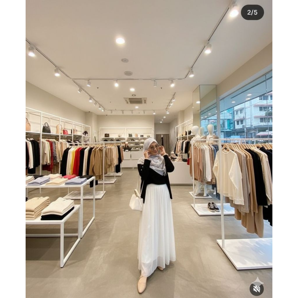 ROK TUTU TULLE PREMIUM 4 LAPIS PUTIH BROKEN WHITE