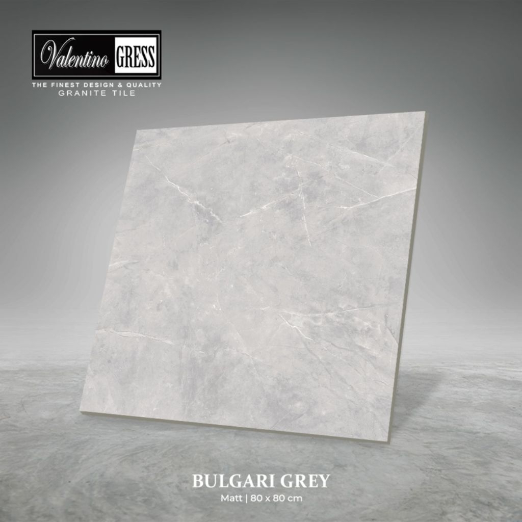 Granite 80x80 Valentino Gress Bulgari Grey | Matt