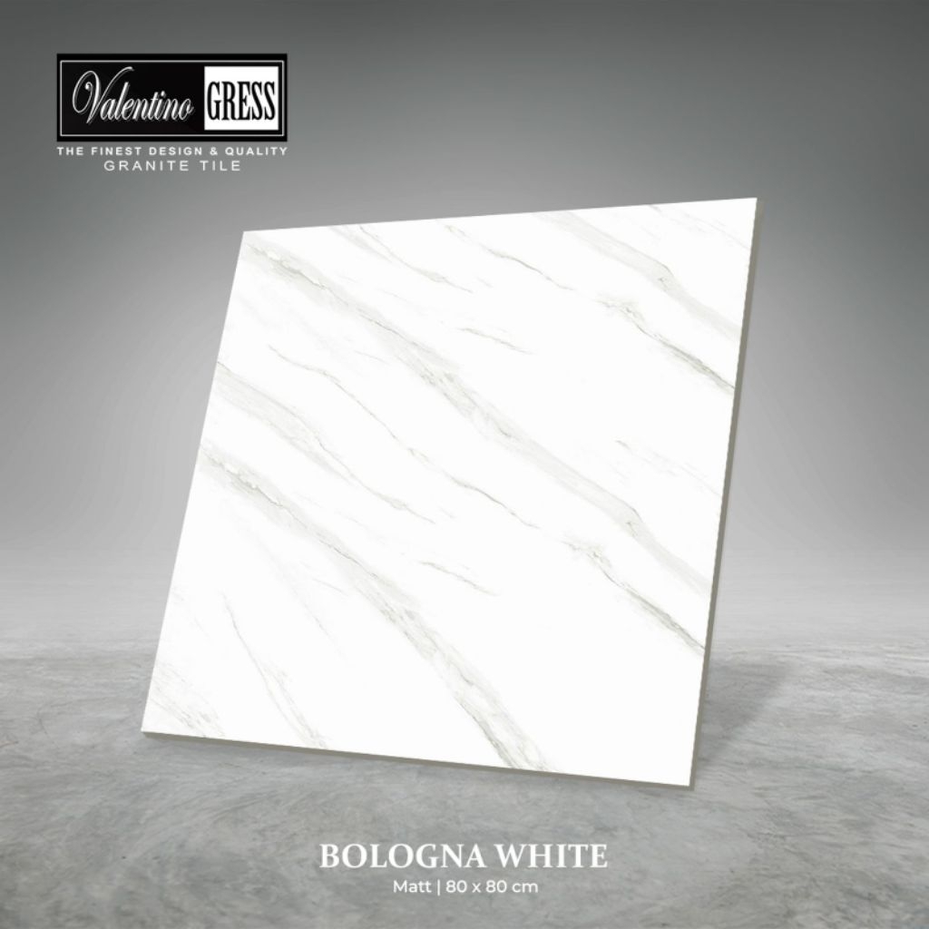 Granite 80x80 Valentino Gress Bologna White | Matt
