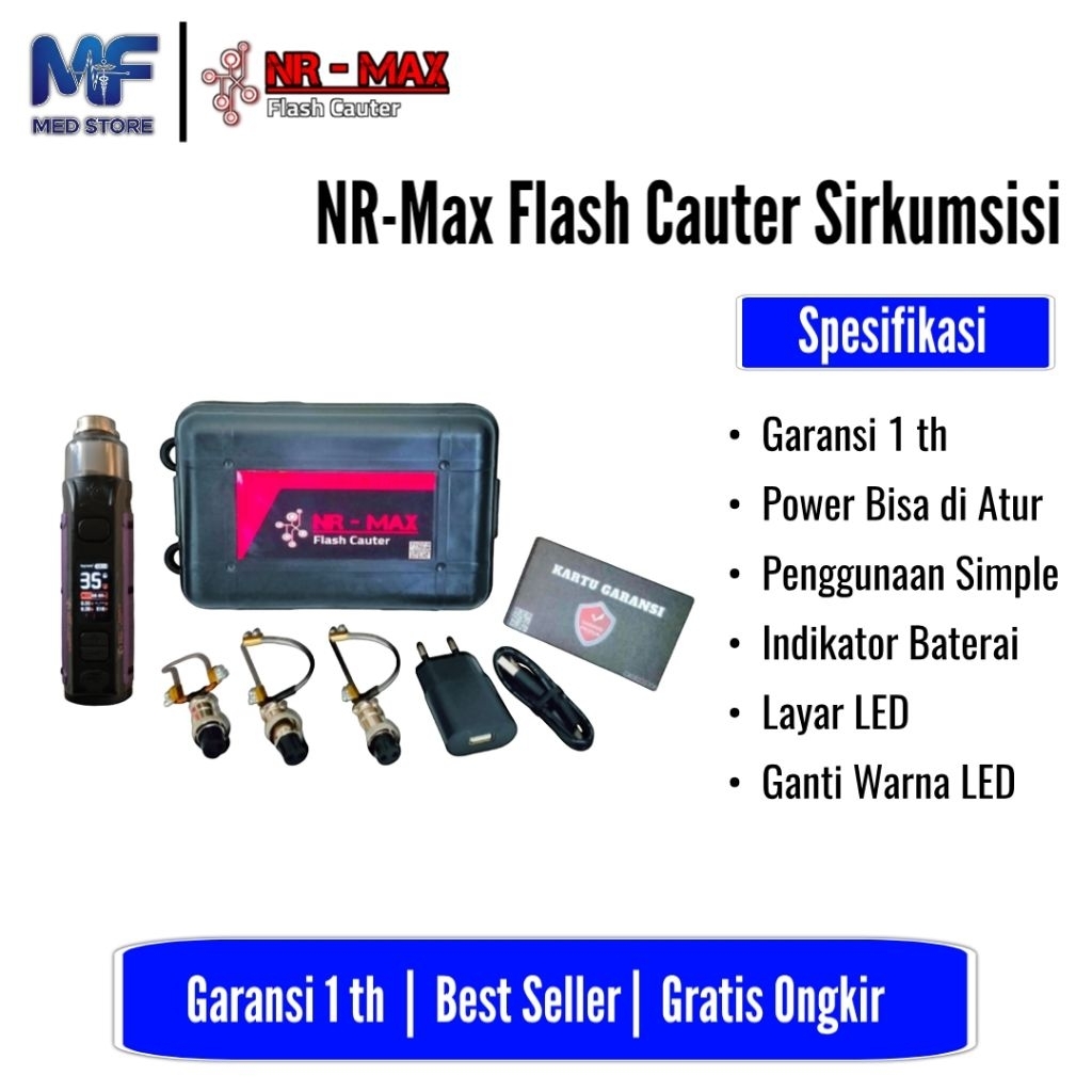 NR Max Flash Cauter Alat Sunat Laser Rekomendasi | Thermocauter Khitan Portable | Cauter Sunat