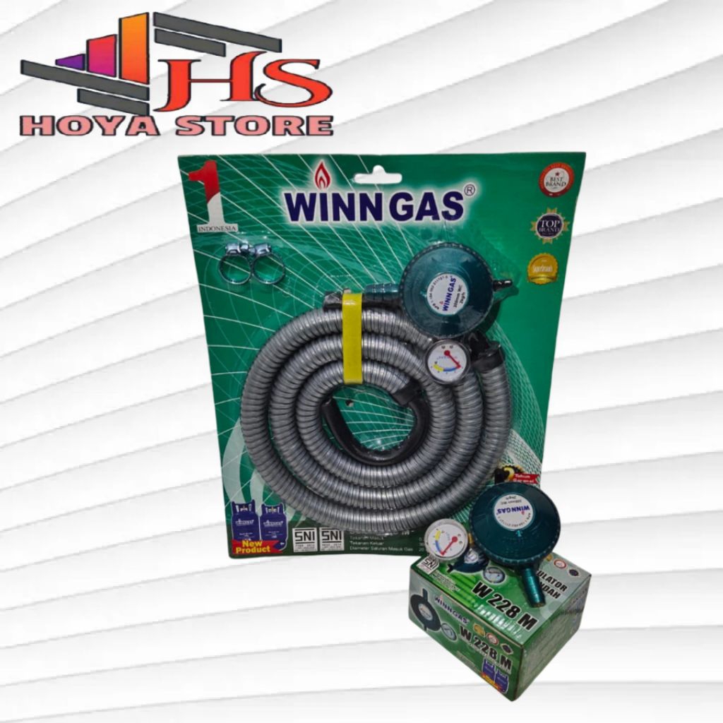 Winn Gas Selang Regulator W 228 M, regulator elpiji, lpg, kepala gas, Kepala Regulator