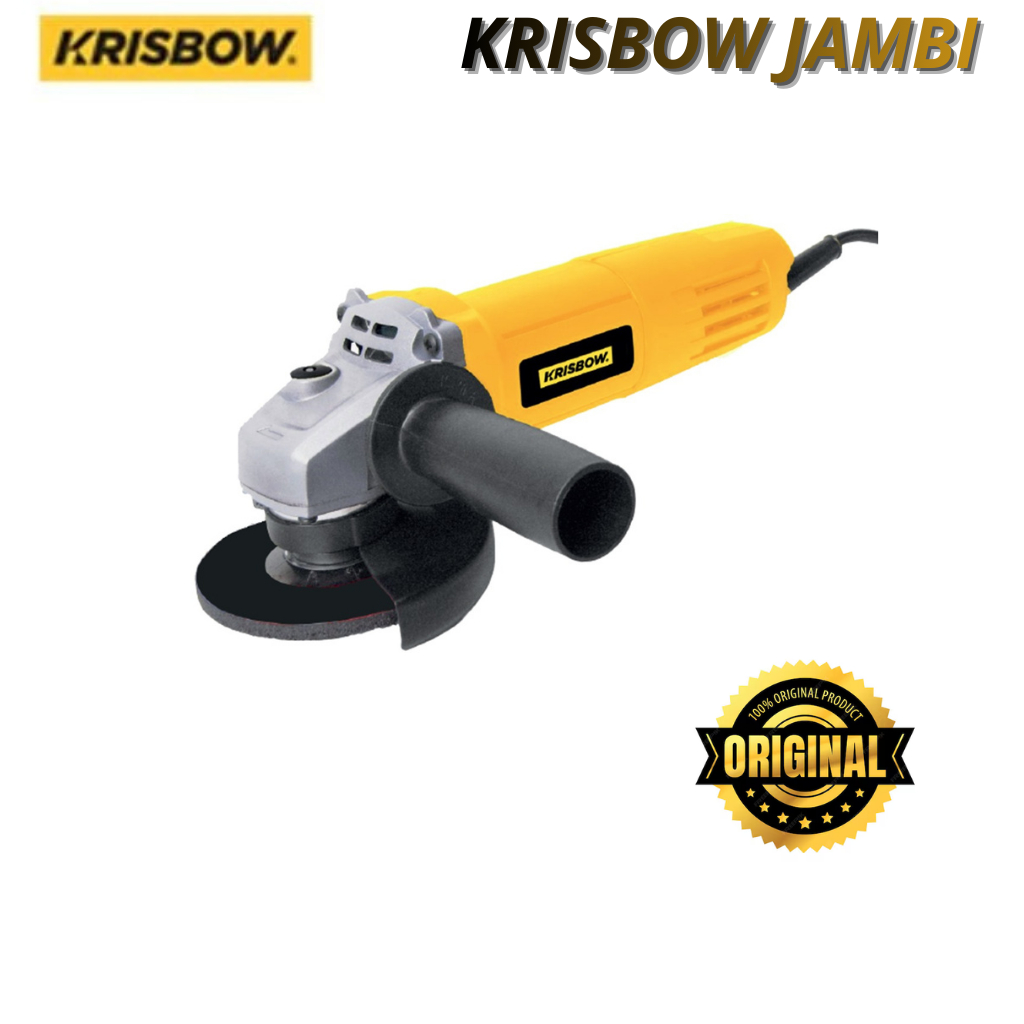 Krisbow Mesin Gerinda Tangan 600 watt 100mm Irag43 Mesin Penghalus Perkakas Peralatan Bangunan Alat 