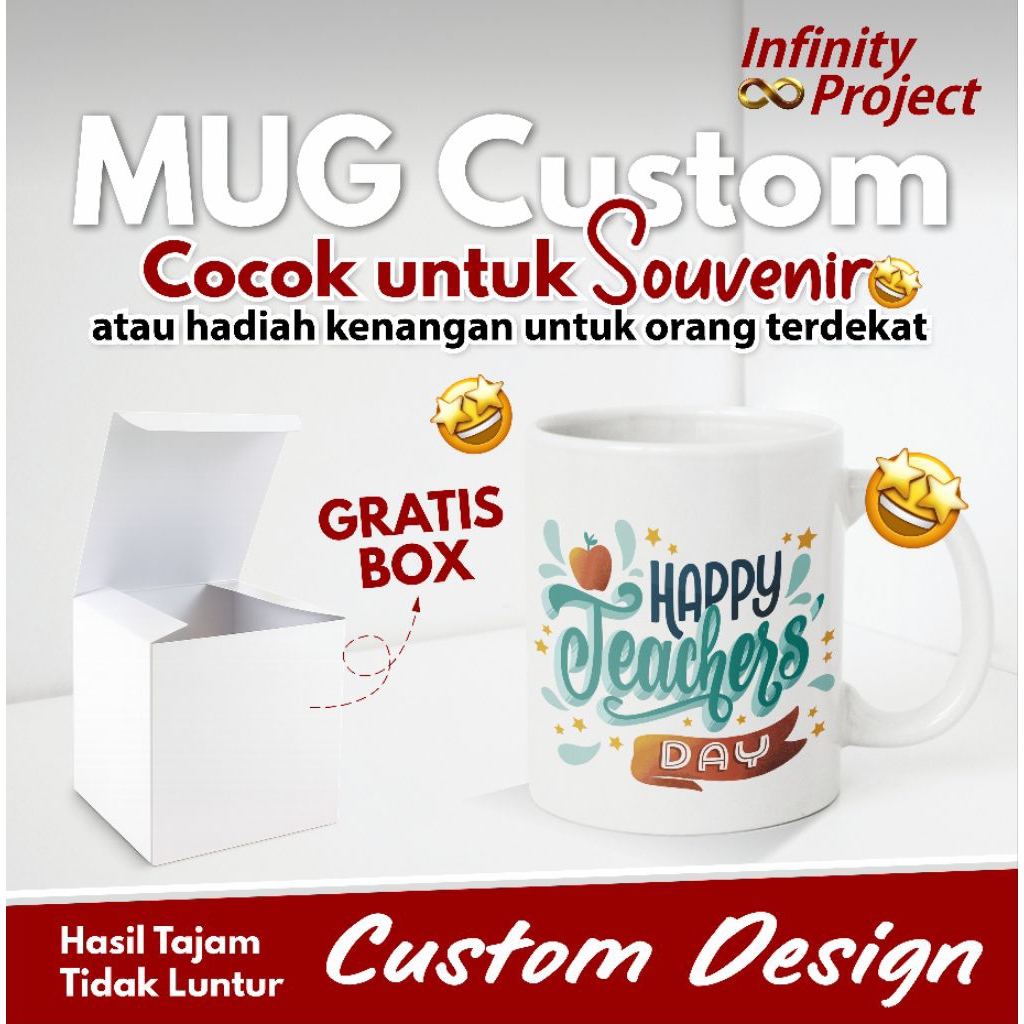 Mug Custom | Kado Mug | Custom Tulisan dan Foto | Souvenir Mug | Birthday