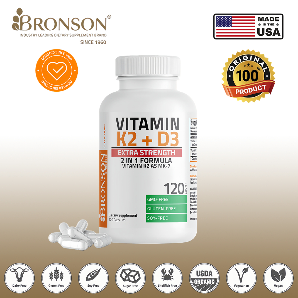 Vitamin D3 K2 5000 iu 90MCG 60/120CAPS/ Vitamin D3 K2 10000 iu120MCG