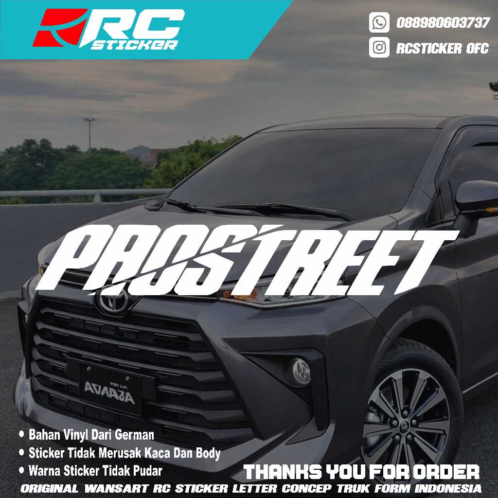 cutting sticker mobil tulisan PAOSTRET stiker kata tulisan keren buat mobil stiker mobil keren cutti