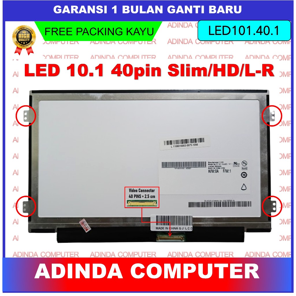 LED LCD Asus 1025 1025B 1025C 1025CE