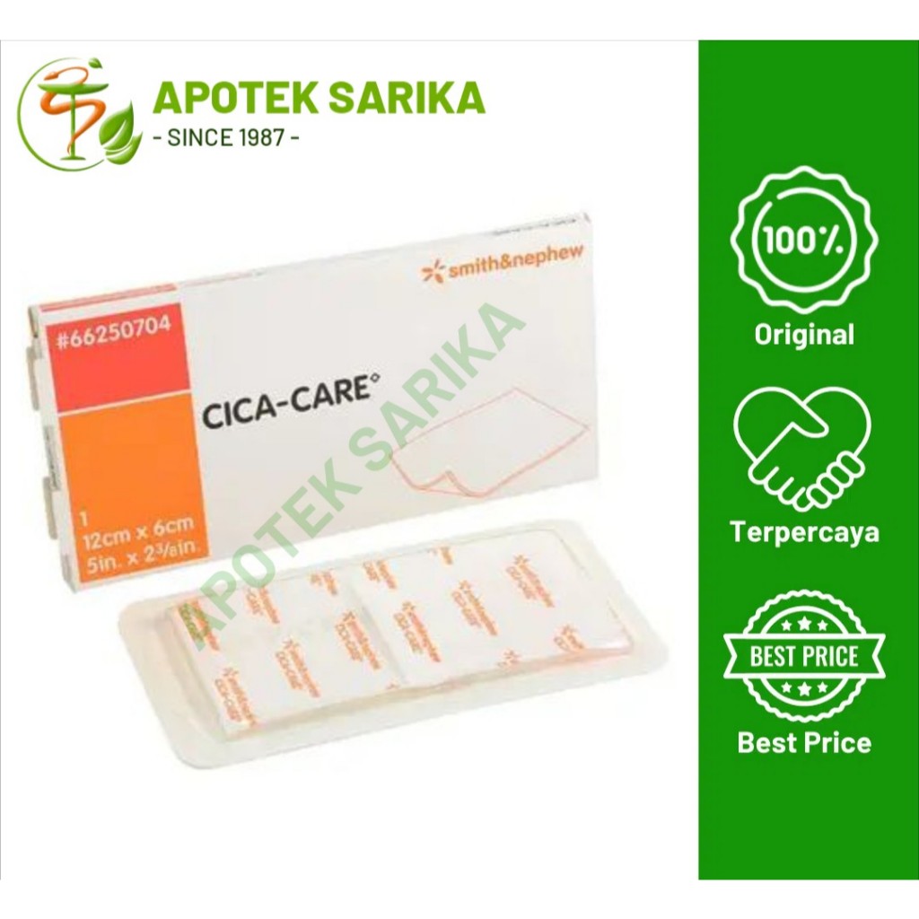 Cica-Care Smith & Nephew Lembaran Gel Silikon Penghilang Keloid Bekas Luka 12cm x 6cm
