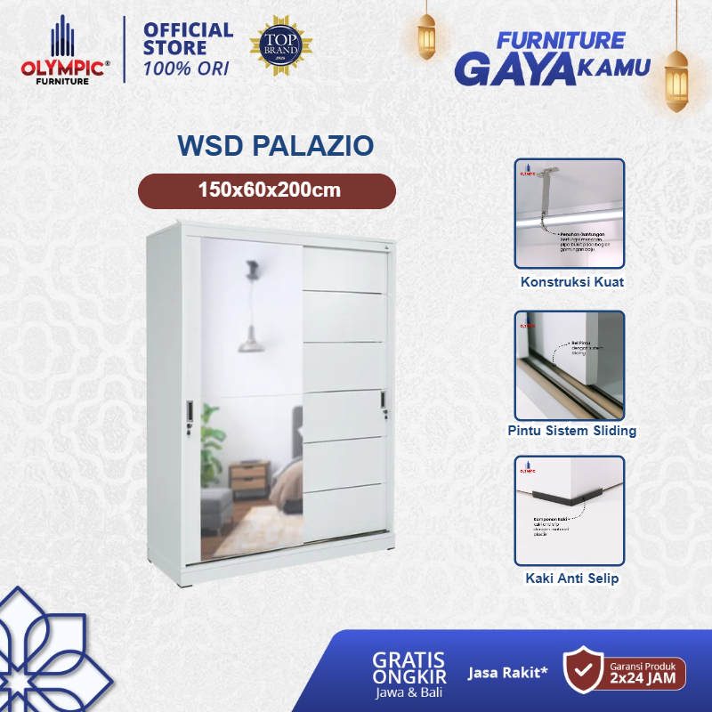 Olympic Lemari Pakaian Sliding / Lemari Baju Sliding / Lemari Sliding - WSD PALAZIO