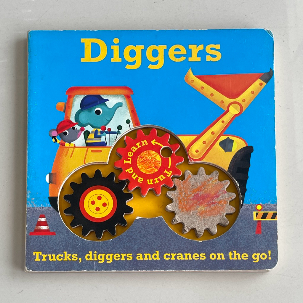 BOARDBOOK DIGGERS Trucks Diggers and Cranes on The go
