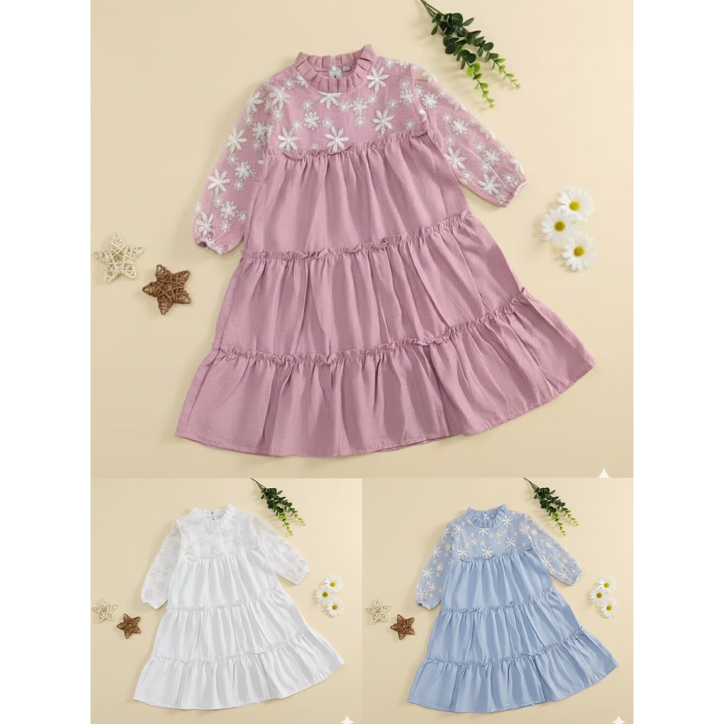 2-6TAHUN GAMIS ANAK PEREMPUAN / BAJU MUSLIM MODERN ANAK CEWEK