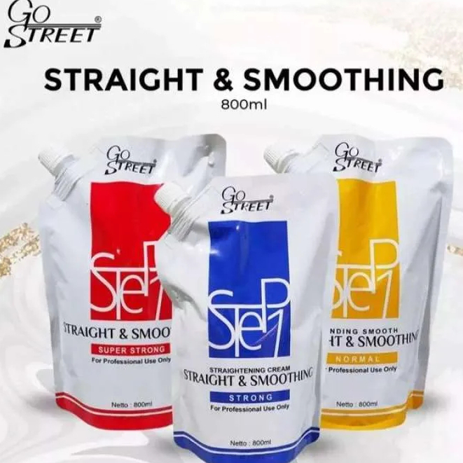 GO STREET Smoothing Obat pelurus rambut STEP 1 & 2