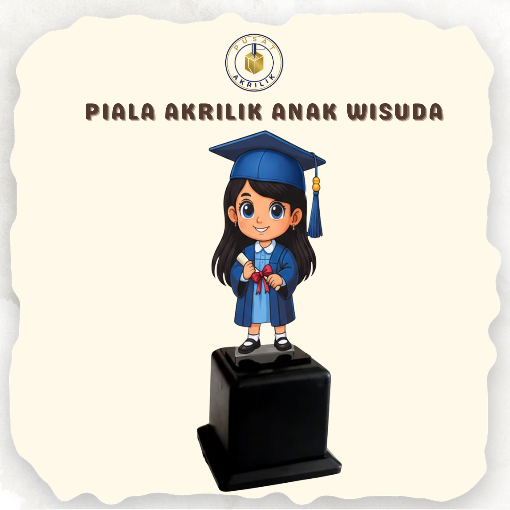 Piala Karakter Anak Wisuda | Trophy Anak Ready Stock | Hadiah Kelulusan TK SD