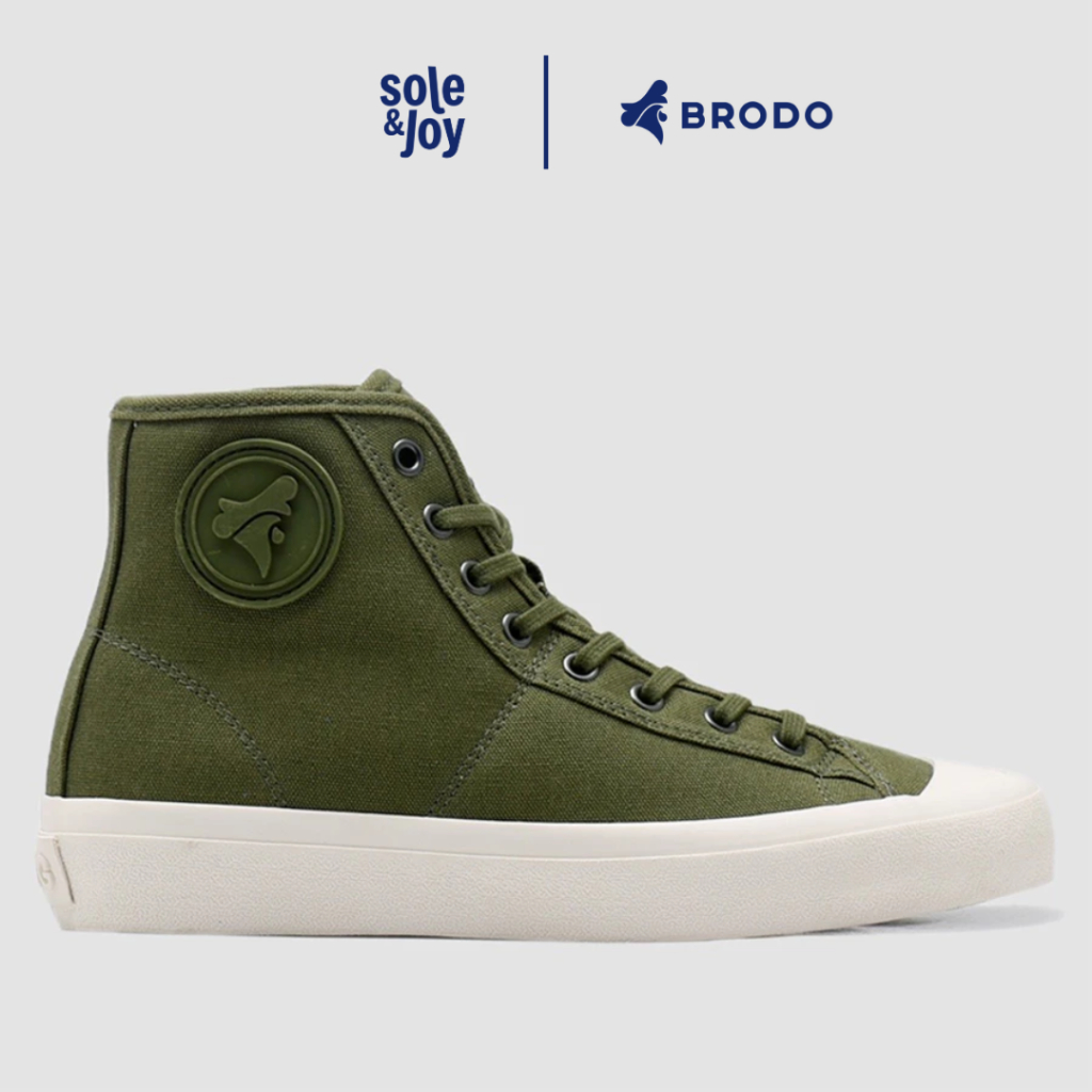 [Soleandjoy] BRODO - Vantage V2 Hi Olive OW Sepatu Casual Cowok Hijau