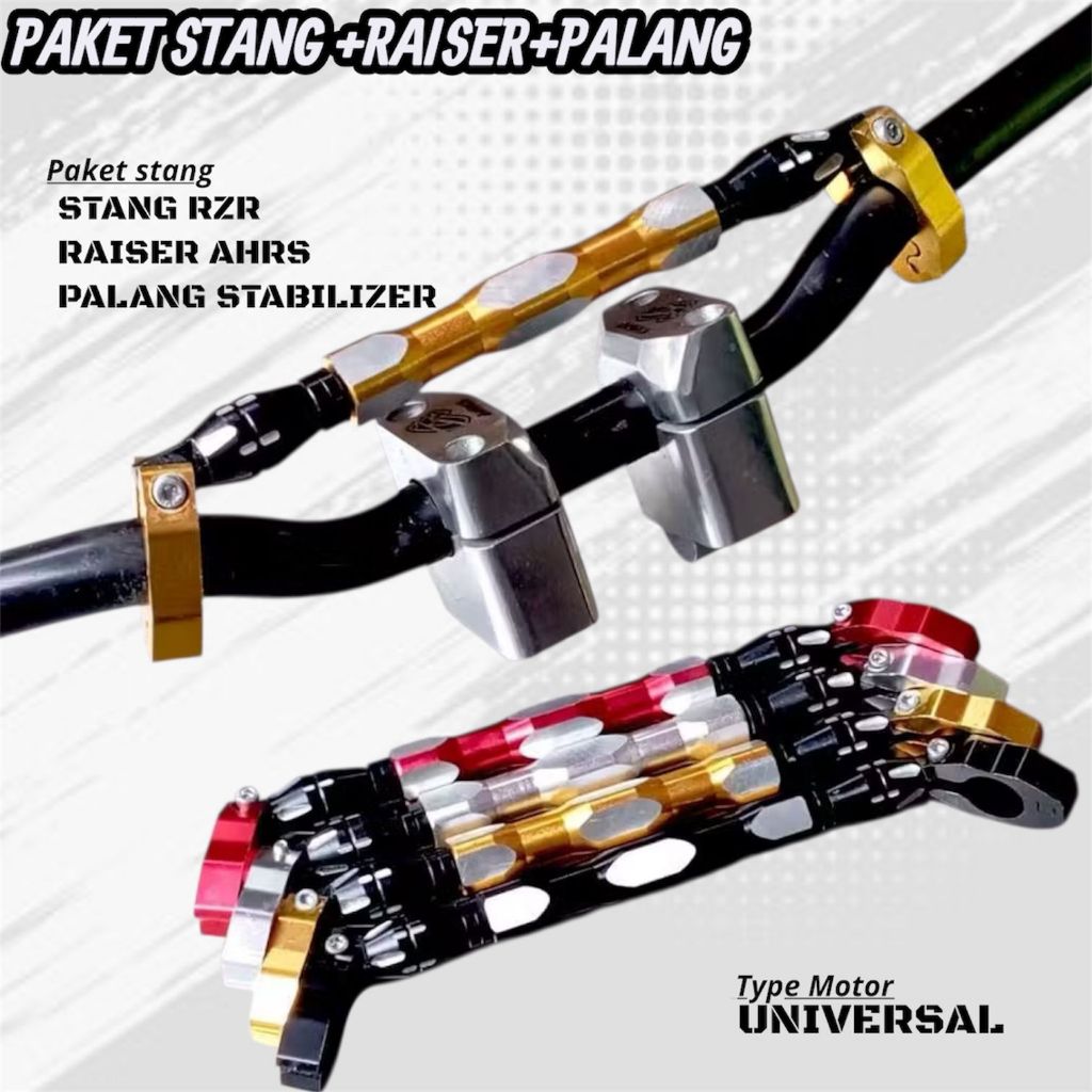 Paket Stang Stir Rzr Plus Raiser Stang AHRS Palang Stang Stabilizer Staria Fu Cb100 Cb 150 Rx King V