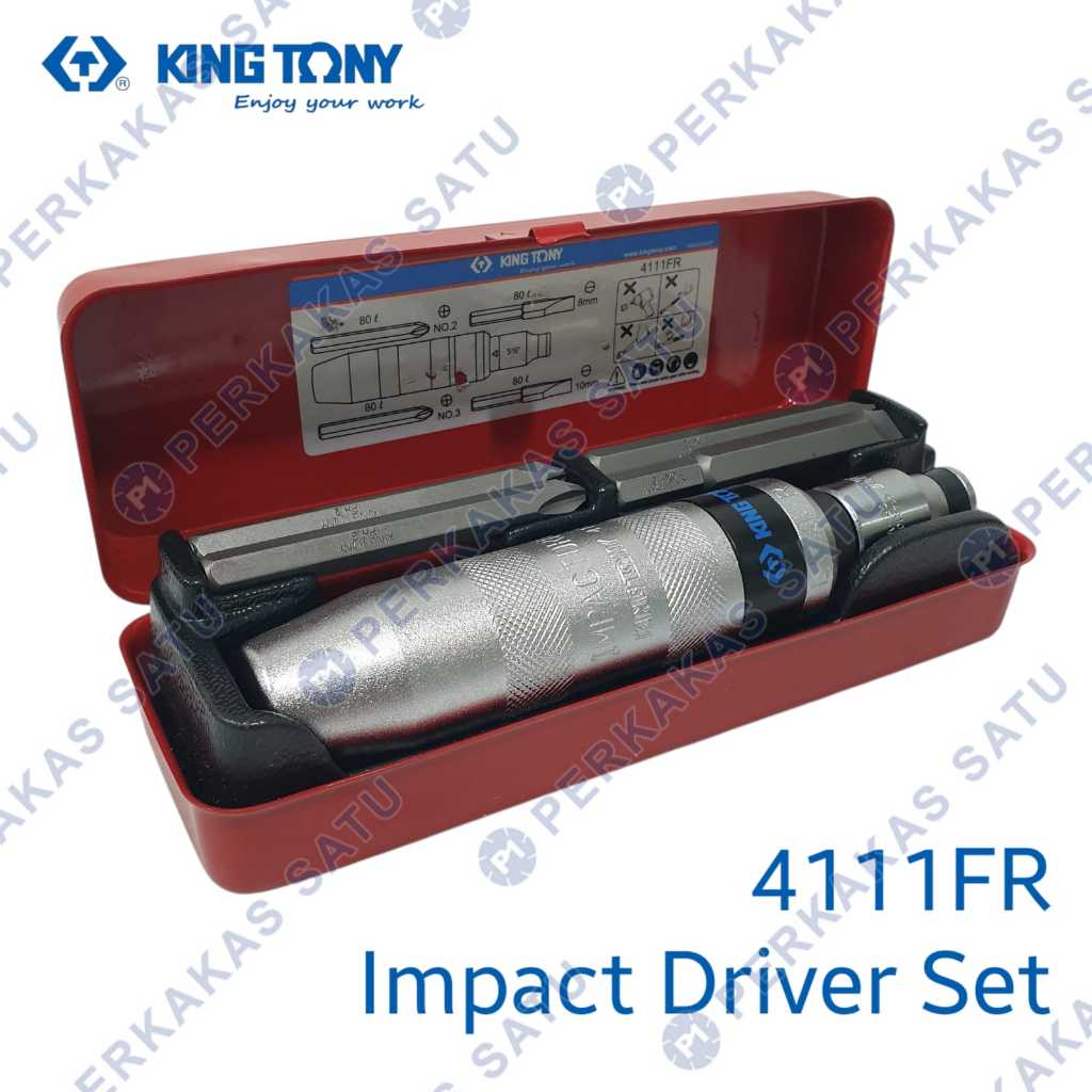 OBENG KETOK SET 6 PCS KING TONY 4111FR IMPACT SCREWDRIVER