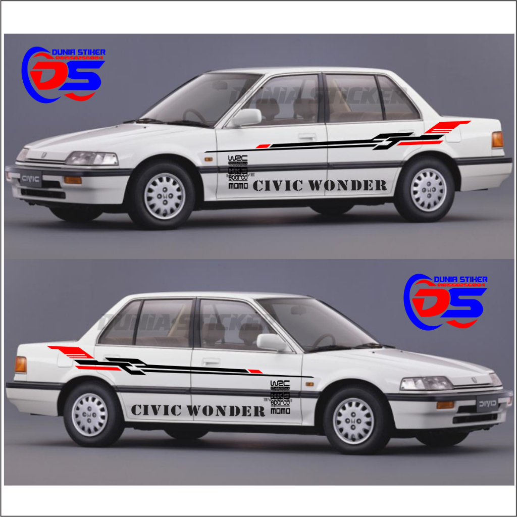promo stiker sticker mobil mobil cutting stiker honda civic striping civic wonder