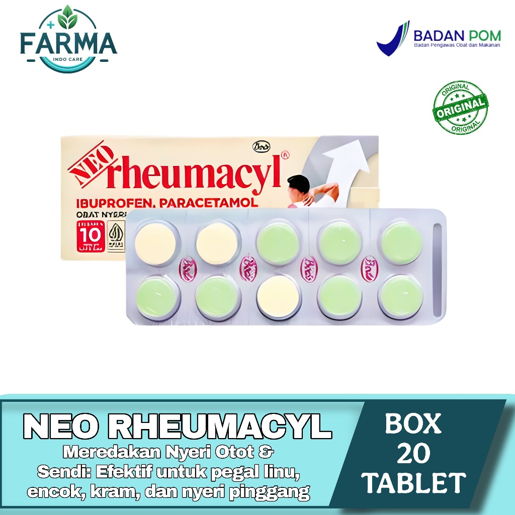 Neo Rheumacyl 20 Tablet - Obat Pereda Nyeri Otot / Neo Rheumacyl