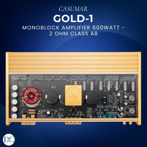Amplifier Monoblock Mobil - Casumar GOLD-1 - Amplifier 600 Watt - Class AB - Plug N Play - 100% Orig