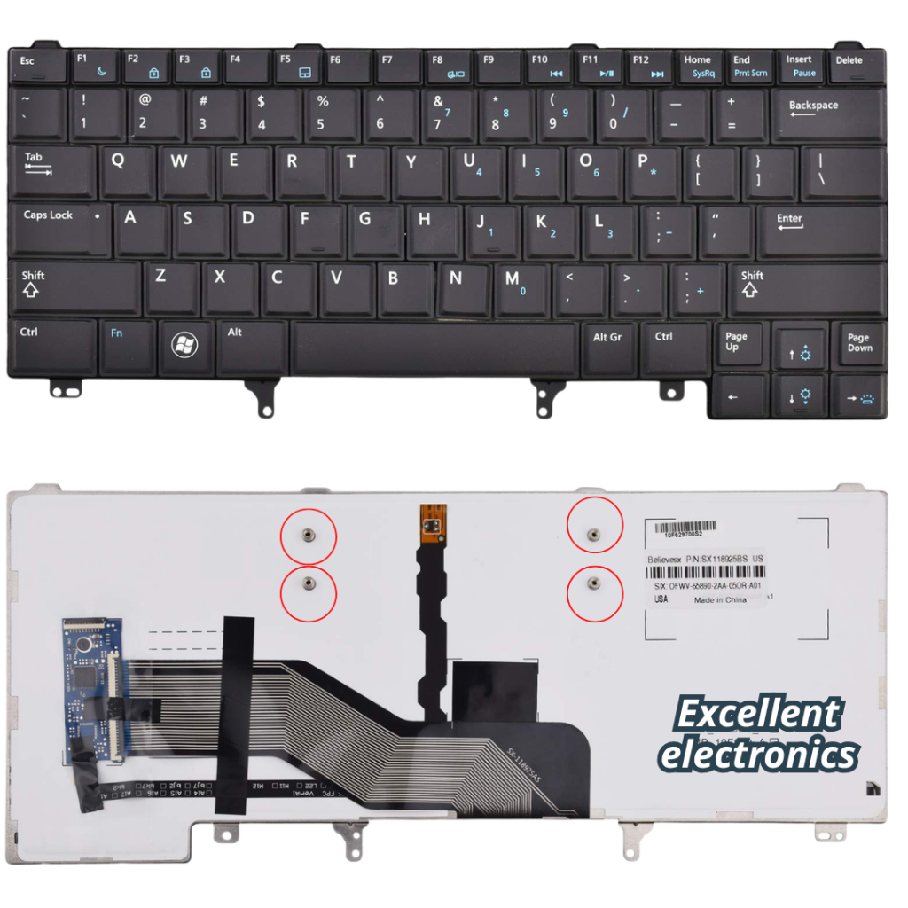 Keyboard Dell E5420, Keyboard Dell Latitude E5420, Keyboard Laptop Dell E5420 new