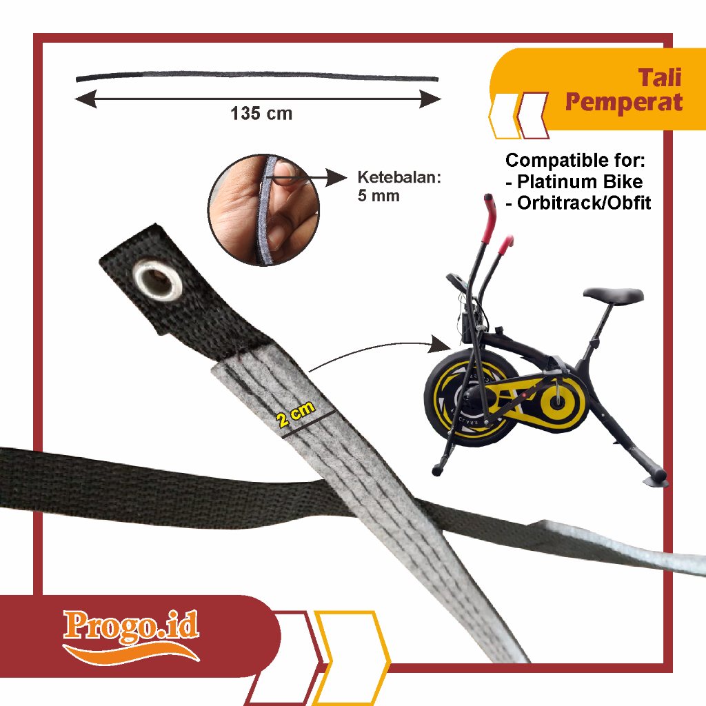 SPAREPART TALI BEBAN PEMBERAT SEPEDA STATIS PLATINUM BIKE