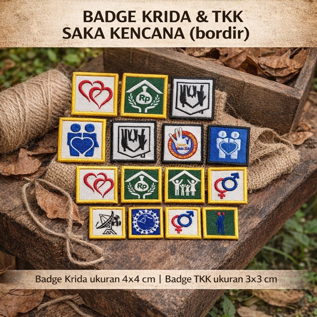 Badge Krida dan TKK Saka Kencana bordir