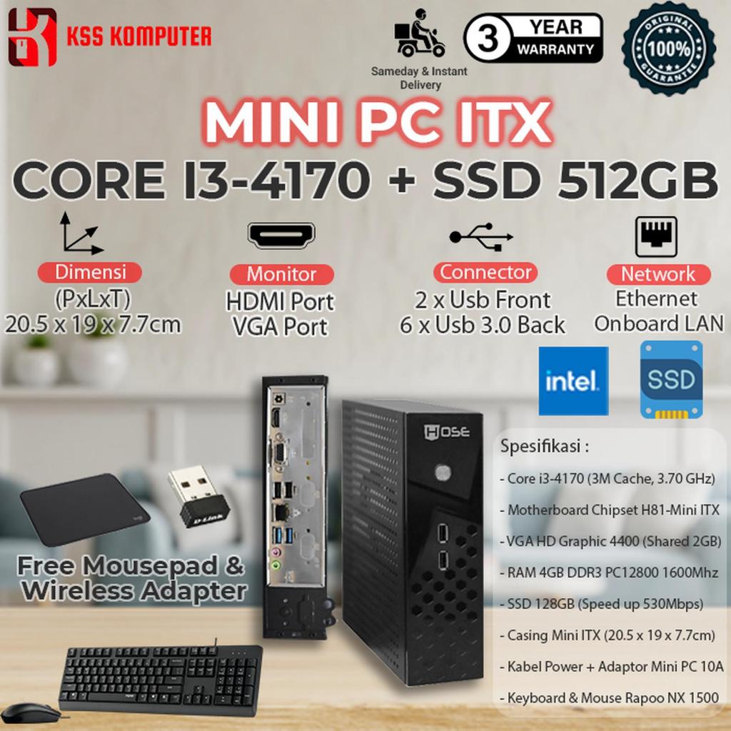 [Baru]CPU Komputer / PC Rakitan Intel Core i3 + SSD MINI PC Super Fast