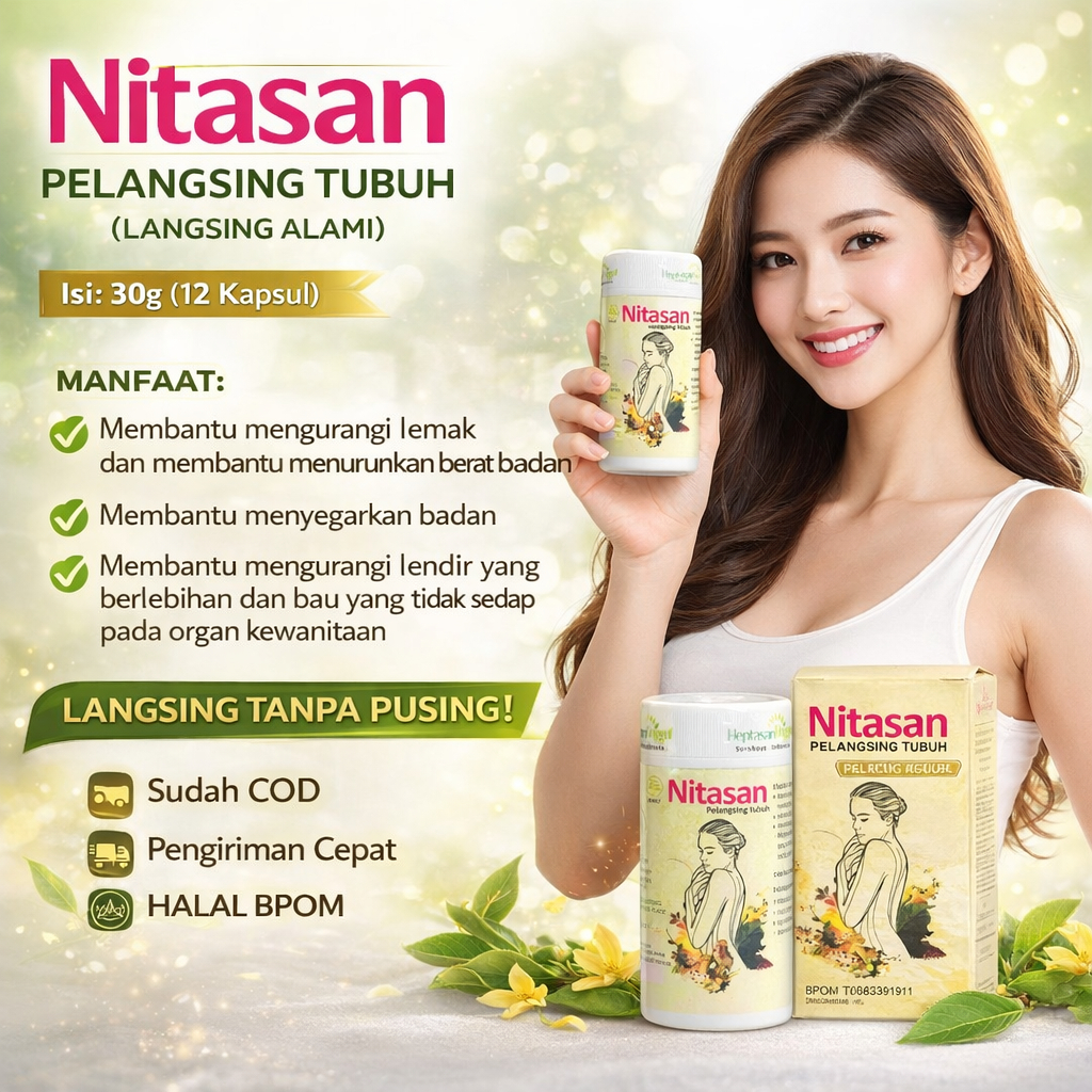 Obat Pelangsing Nitasan 12 Tablet - Bantu Diet Sehat & Kurangi Nafsu Makan