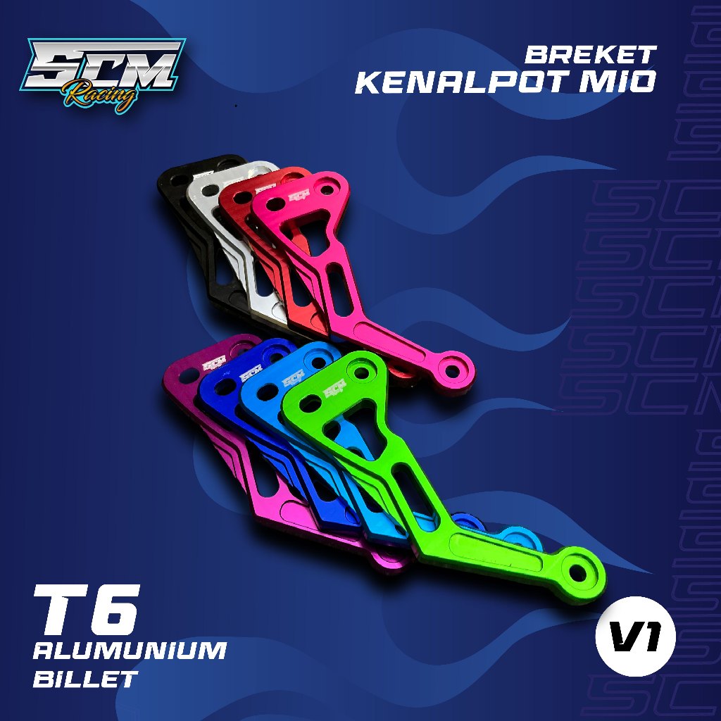 BREKET KNALPOT CNC MIO SPORTY DUDUKAN KNALPOT MIO STANDAR RACING MIO KARBU