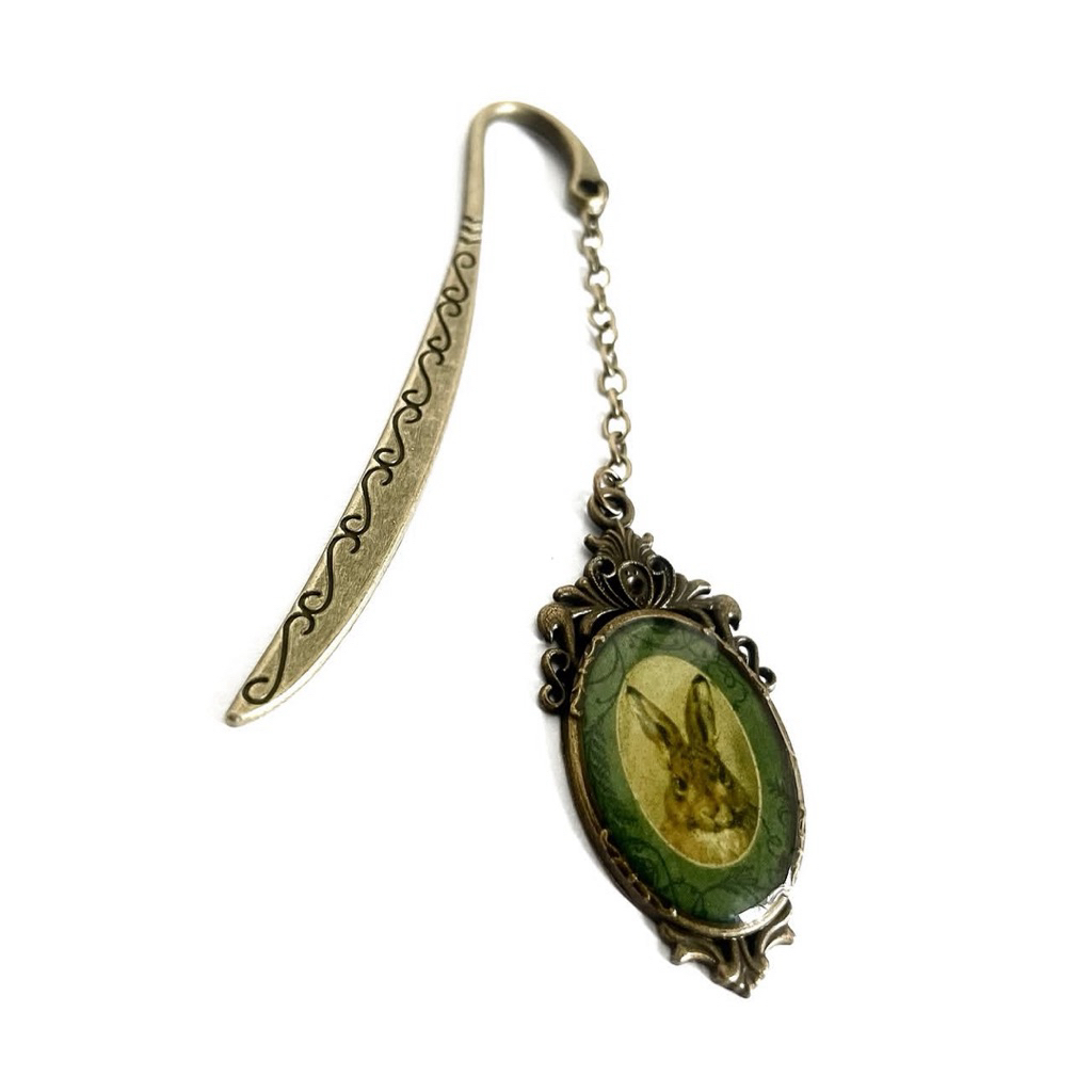 Wouldnotexist Peter Bookmark - Bronze Vintage Book Mark with Rabbit Potrait