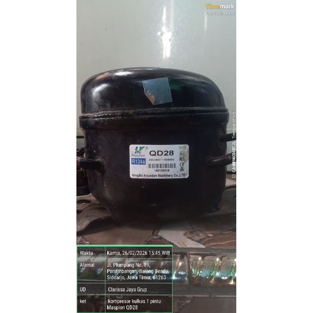 kompresor kulkas low watt 1 pintu Maspion, polytron QD28