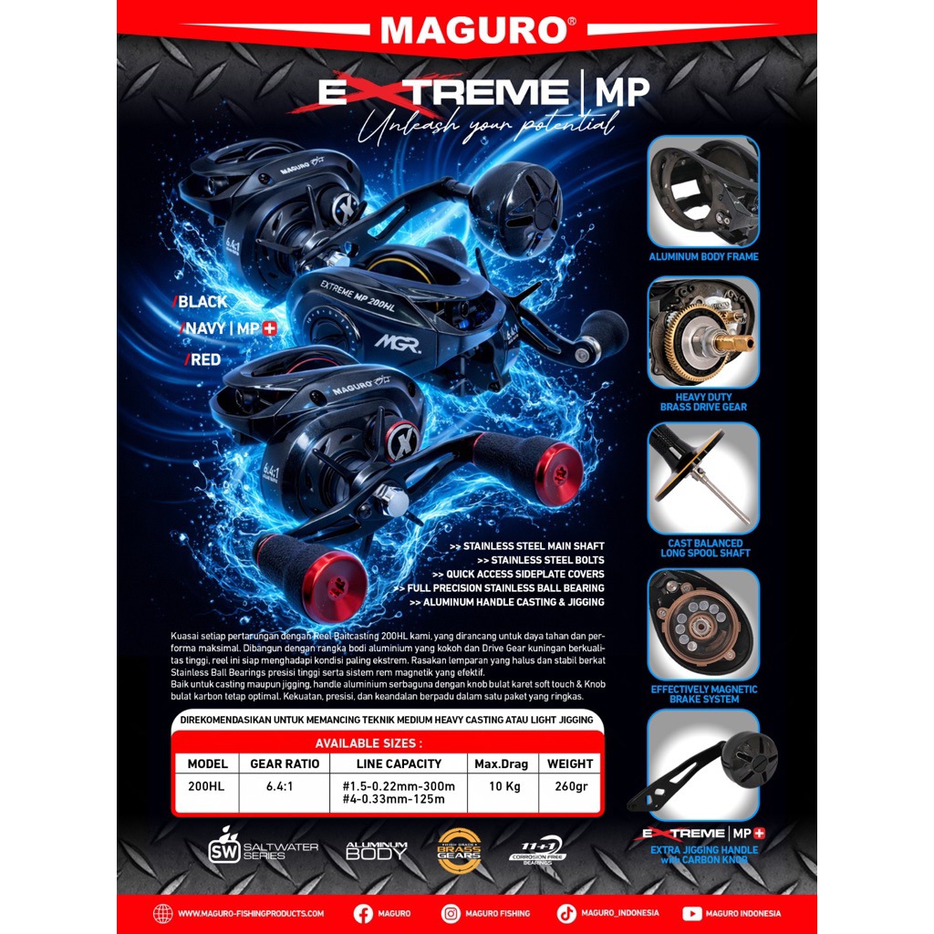REEL MAGURO EXTREME MP 200 HL
