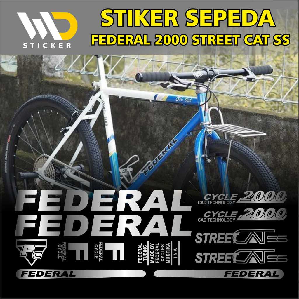 STIKER SEPEDA FEDERAL 2000 STREET CAT CUTTING