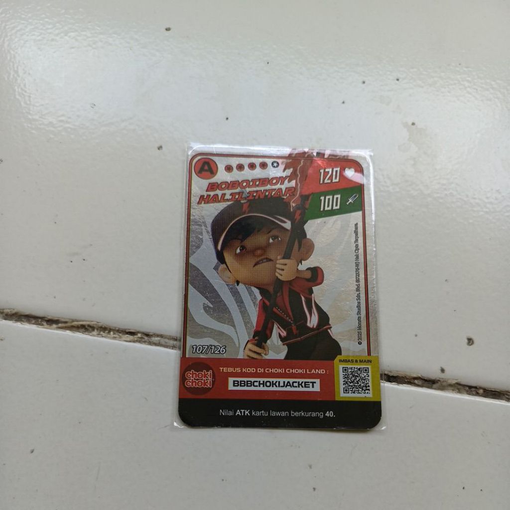 KARTU BOBOIBOY HALILINTAR SEASON 1 CHOKI CHOKI