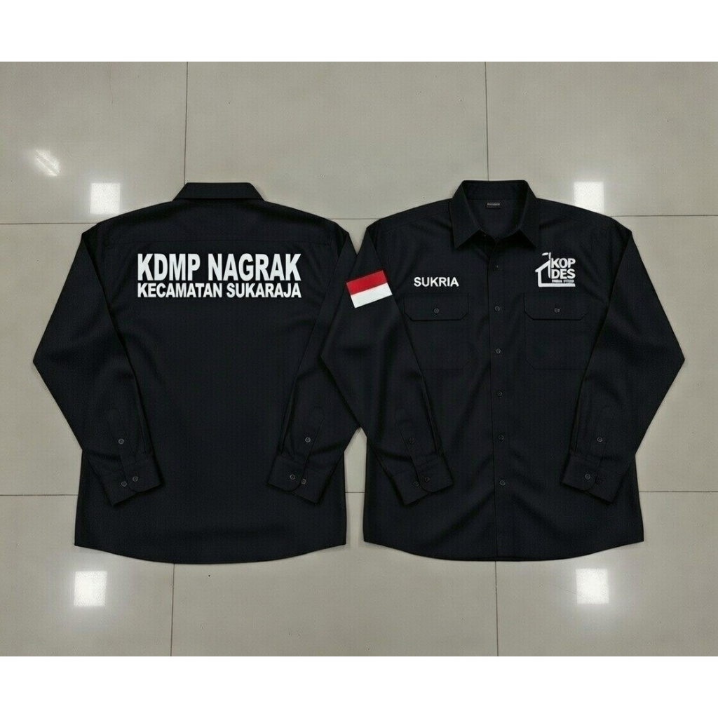 ERLAND STORE kemeja bordir koperasi merah putih kemeja koperasi merah putih baju koperasi merah sera