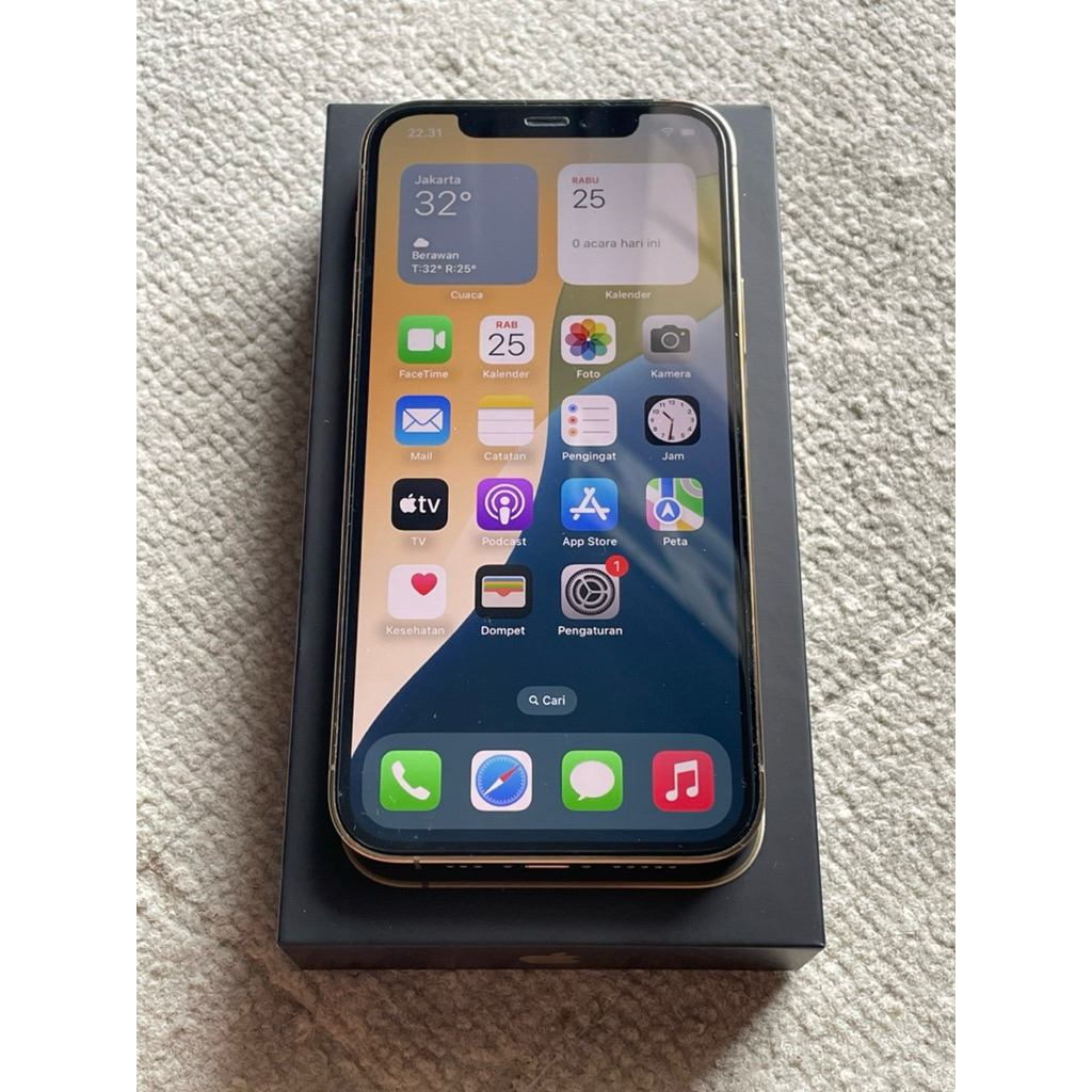 iphone 12 pro GOLD 256gb ex ibox fullset mulus dan normal ex pribadi