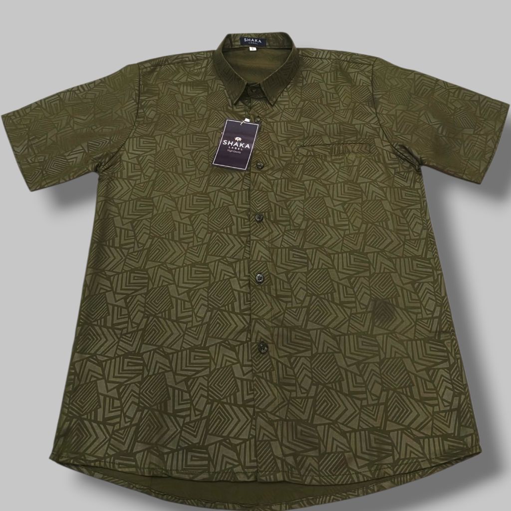 kemeja koko lengan pendek katun toyobo embos premium