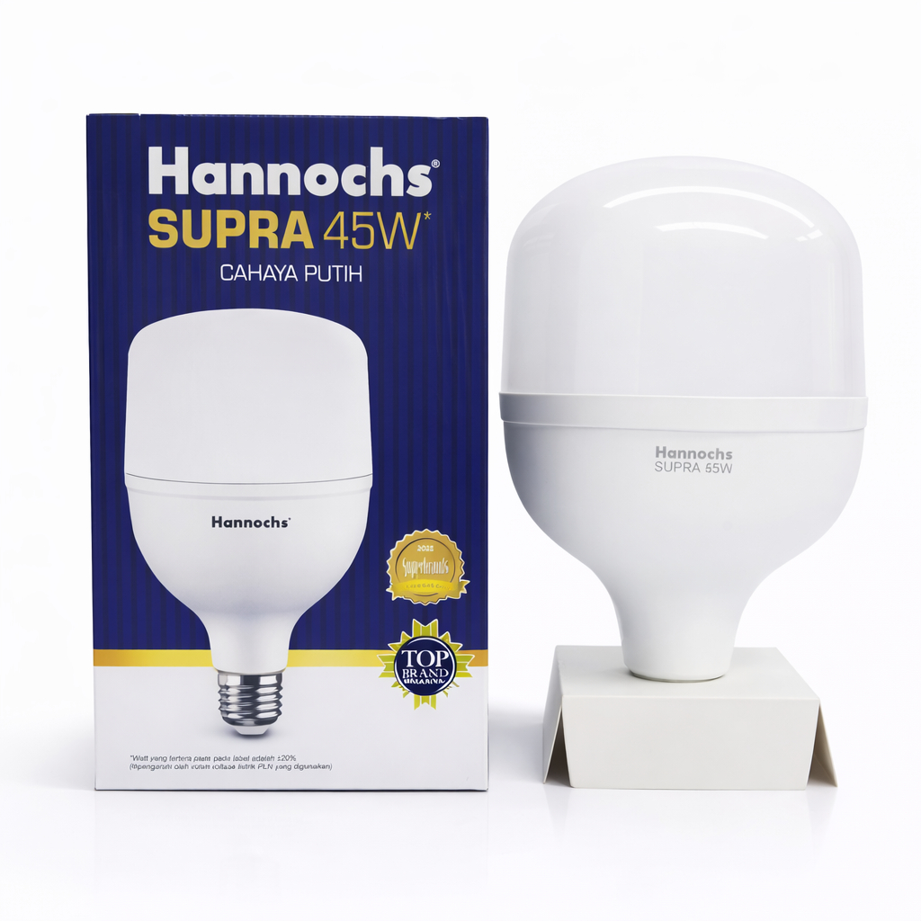 Bola Lampu Led Hannochs Supra 45W - Lampu Led Rumah Terang dan Garansi Resmi